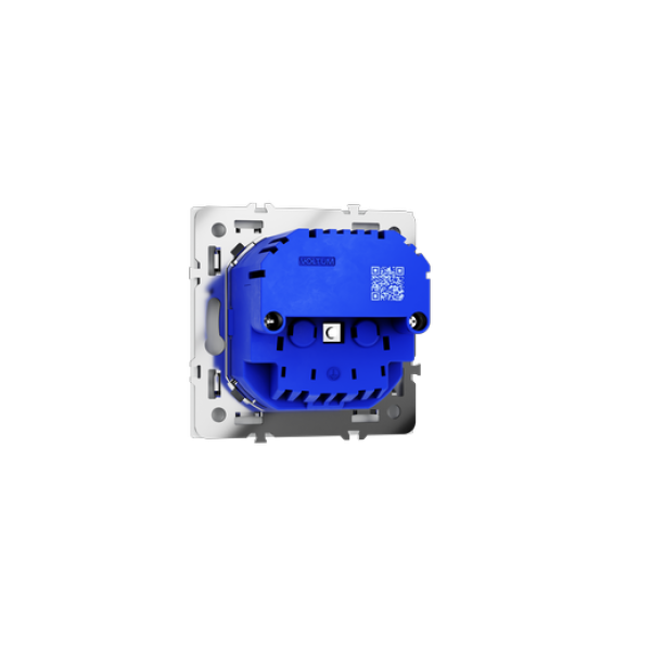 Розетка встраиваемая VOLTUM S70 с заземлением и защитными шторками, 16А, с USB, A+С, (белый матовый)