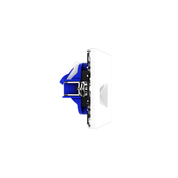 Розетка компьютерная встраиваемая VOLTUM S70 двойная RJ45+RJ45 кат.6, (белый глянцевый)