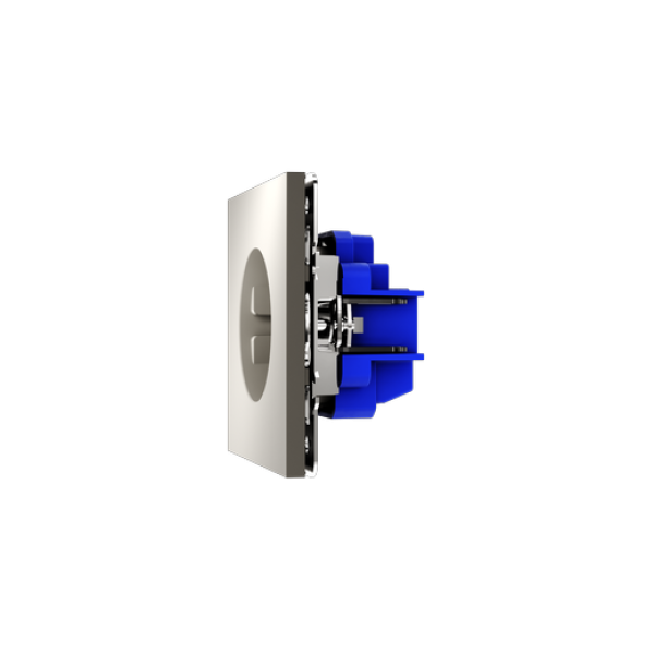 Розетка встраиваемая VOLTUM S70 с заземлением и защитными шторками, 16А, (кашемир)