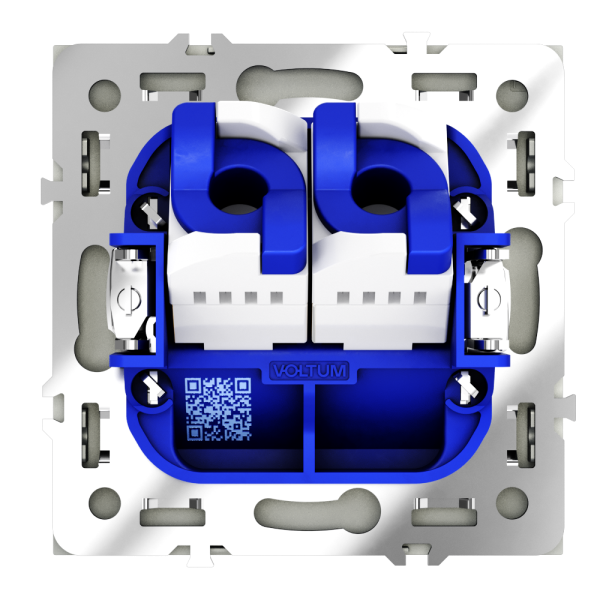 Розетка компьютерная встраиваемая VOLTUM S70 двойная RJ45+RJ45 кат.6, (сталь)