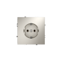 Розетка встраиваемая VOLTUM S70 с заземлением и защитными шторками, 16А, (кашемир)