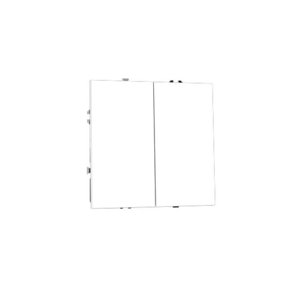 Выключатель с самовозвратом встраиваемый VOLTUM S70 двухклавишный 10А, (белый матовый)