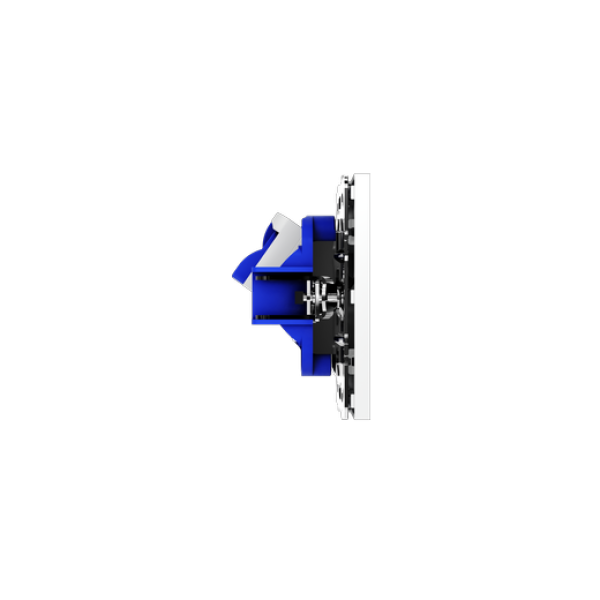 Розетка компьютерная встраиваемая VOLTUM S70 RJ45 кат.6, (белый матовый)