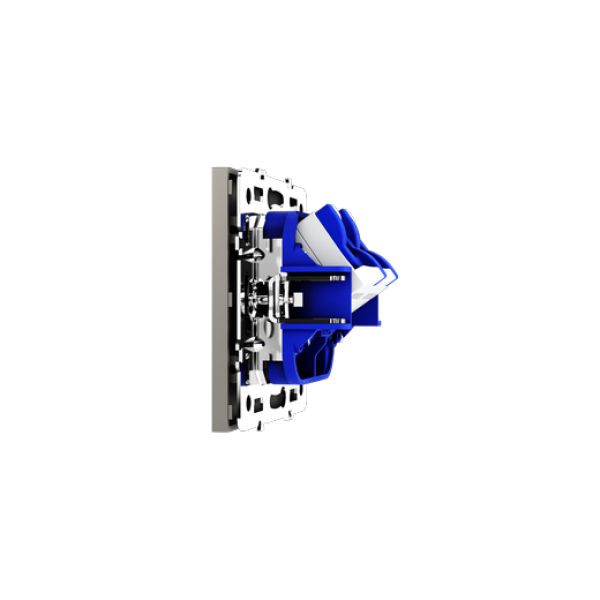 Розетка компьютерная встраиваемая VOLTUM S70 двойная RJ45+RJ45 кат.6, (кашемир)