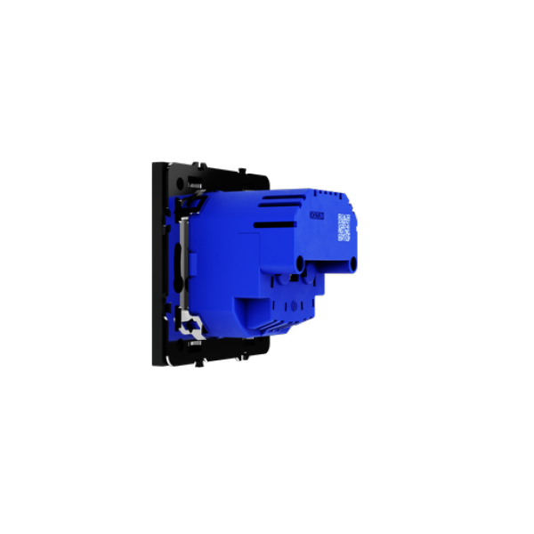 Розетка встраиваемая VOLTUM S70 с заземлением и защитными шторками, 16А, с USB, A+С, (черный матовый