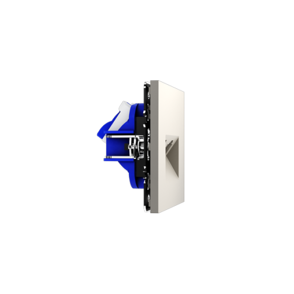 Розетка компьютерная встраиваемая VOLTUM S70 двойная RJ45+RJ45 кат.6, (кашемир)