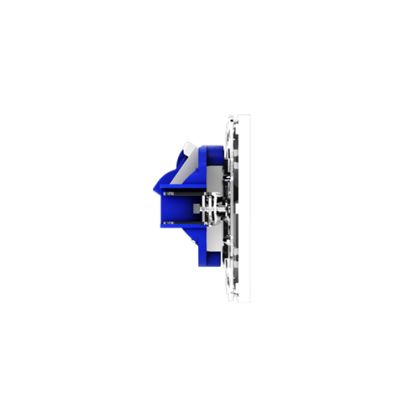 Розетка компьютерная встраиваемая VOLTUM S70 RJ45 кат.6, (белый глянцевый)