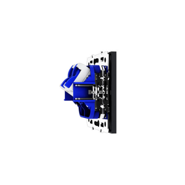 Розетка компьютерная встраиваемая VOLTUM S70 двойная RJ45+RJ45 кат.6, (графит)