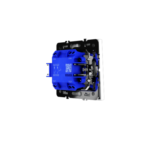 Выключатель с самовозвратом встраиваемый VOLTUM S70 двухклавишный 10А, (белый матовый)