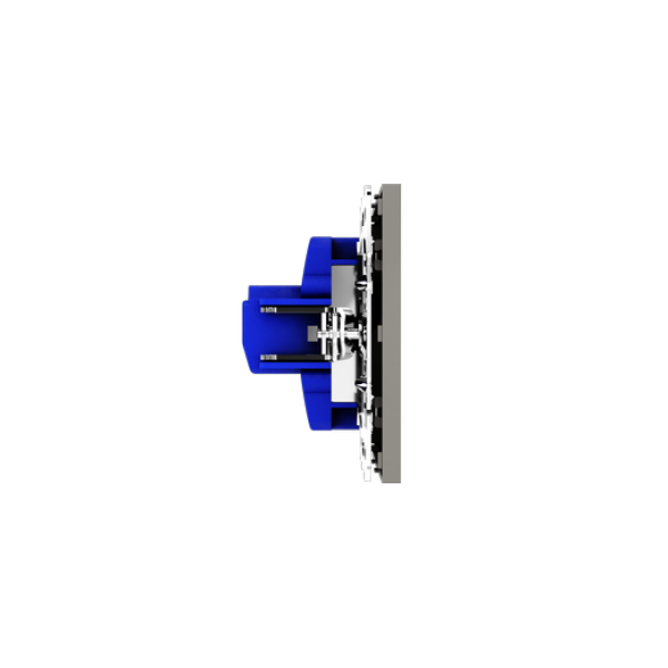 Розетка акустическая встраиваемая VOLTUM S70 4-местная, (кашемир)