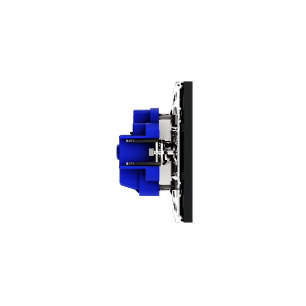 Розетка встраиваемая VOLTUM S70 с заземлением и защитными шторками, 16А, (графит)