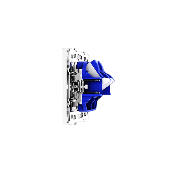 Розетка компьютерная встраиваемая VOLTUM S70 двойная RJ45+RJ45 кат.6, (белый глянцевый)