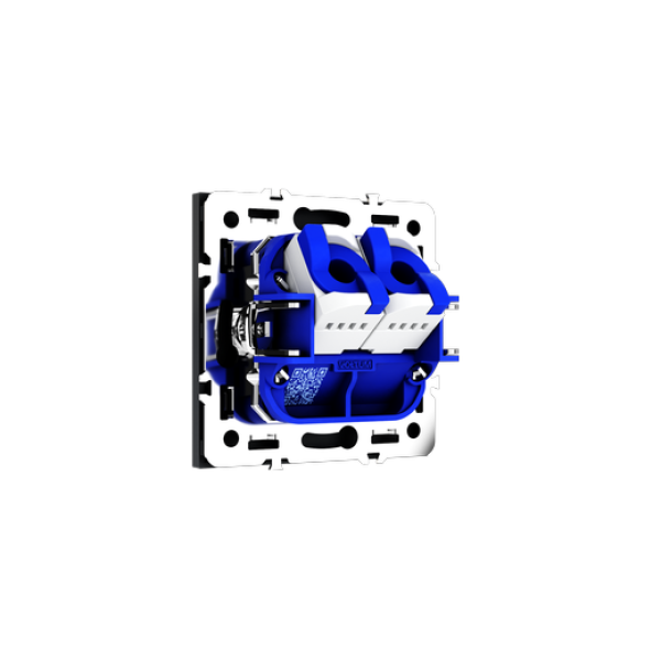 Розетка компьютерная встраиваемая VOLTUM S70 двойная RJ45+RJ45 кат.6, (графит)