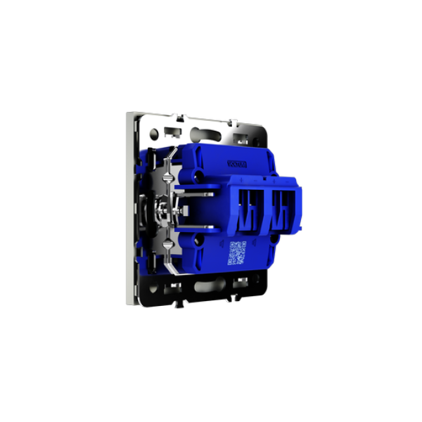 Розетка акустическая встраиваемая VOLTUM S70 4-местная, (сталь)