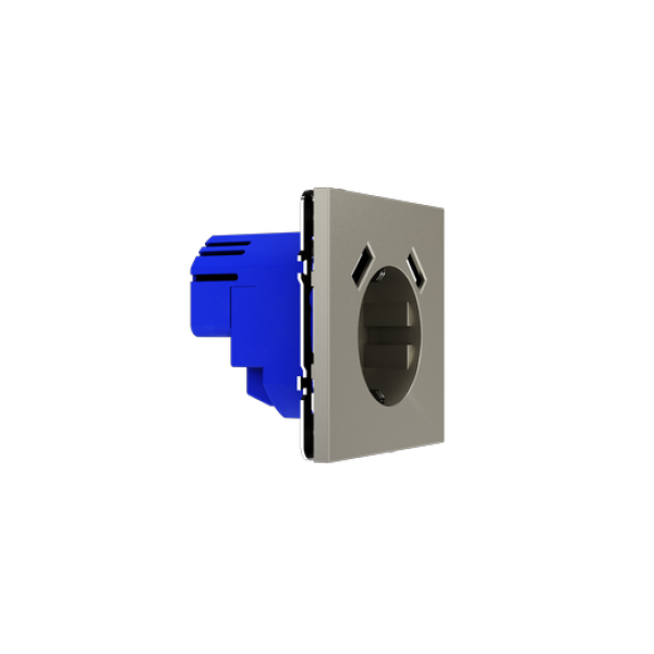 Розетка встраиваемая VOLTUM S70 с заземлением и защитными шторками, 16А, с USB, A+A, (шелк)