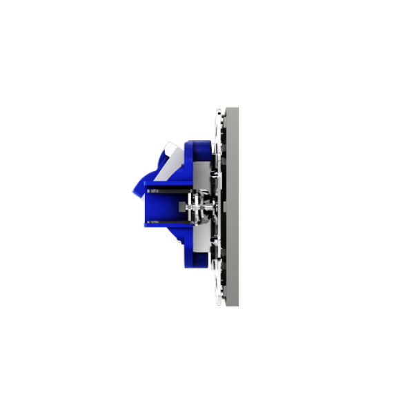 Розетка компьютерная встраиваемая VOLTUM S70 RJ45 кат.6, (сталь)