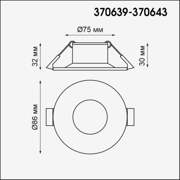 370639 NT19 000 хром Встраиваемый светильник IP20 GU10 50W 220V METIS