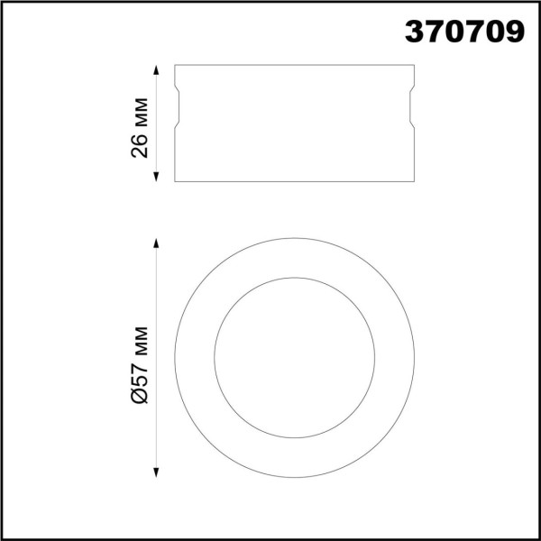 370709 KONST NT19 059 хром Декоративное кольцо для арт. 370681-370693 IP20 UNITE