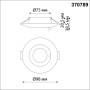 370789 SPOT NT21 000 белый Светильник встраиваемый влагозащищенный IP44 GU10 50W 220V WATER