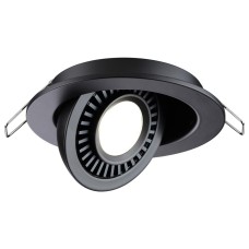 358816 SPOT NT21 210 черный Светильник встраиваемый светодиодный IP20 LED 9W 770Лм 4000K 220V GESSO