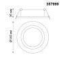 357999 NT19 161 белый Встраиваемый поворотный светильник IP20 LED 3000К 15W 85-265V STERN