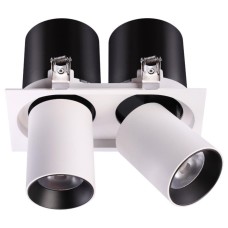 358083 NT19 039 белый/черный Встраиваемый светильник IP20 LED 3000К 24W 220V LANZA