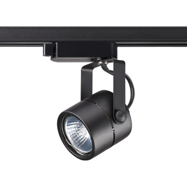 370427 NT19 188 черный Трековый светильник IP20 GU10 50W 220V PIPE