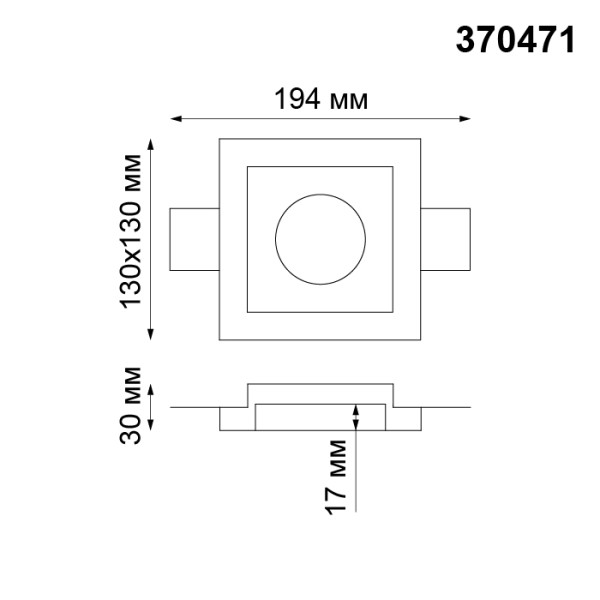 370471 NT19 071 белый Встраиваемый под покраску светильник IP20 GU10 50W 220V YESO