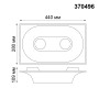 370496 NT19 066 белый Встраиваемый под покраску светильник IP20 GU10 2*50W 220V CAIL