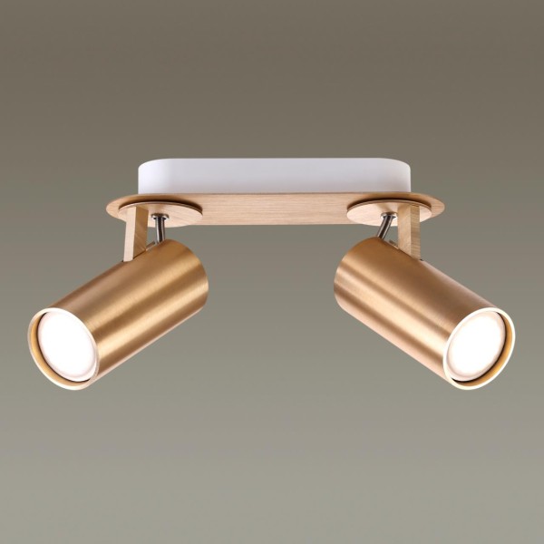 3876/2C ODL19 143 золотистый Потолочный светильник GU10 2*50W 220V KIKO