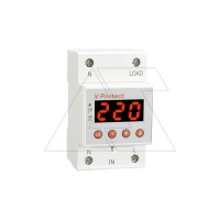Реле контроля напряжения RM-MV/63, 1NO+N, 63A, 220VAC, Umin(120_210V)/Umax(220_300V), 0.1_0.5s/5_600s, LED-дисплей, 3M