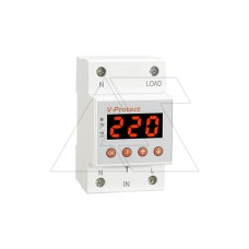 Реле контроля напряжения RM-MV/63, 1NO+N, 63A, 220VAC, Umin(120_210V)/Umax(220_300V), 0.1_0.5s/5_600s, LED-дисплей, 3M