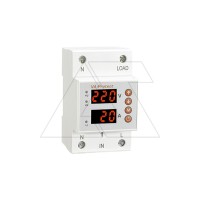 Реле контроля напряжения и тока RM-MVA/50 1NO+N, 50A, 220VAC, Umin(120_210V)/Umax(220_300V), Imin/Imax(16_50A), 0.1_0.5s/5_600s, LED-дисплей, 3M