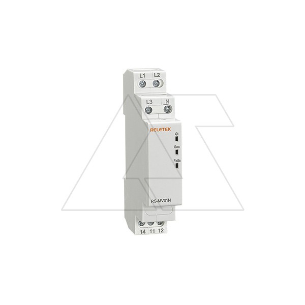 Реле контроля фаз RS-MV31N/230, 3P+N L-N 230V, 1CO, 8A(250VAC), обрыв, чередование, 1M
