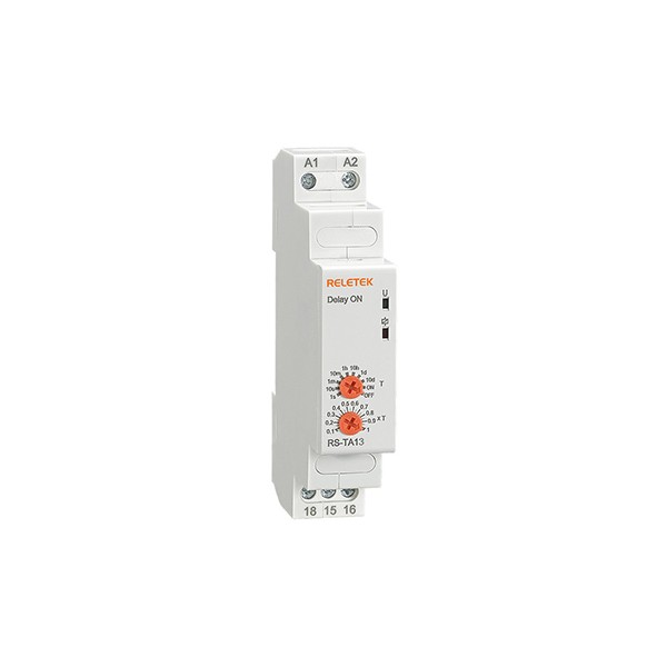 Реле времени RS-TA13, 1CO, 8A(250VAC), 24_240VAC/DC, 100ms_10d/ON/OFF, задержка на включение, 1M