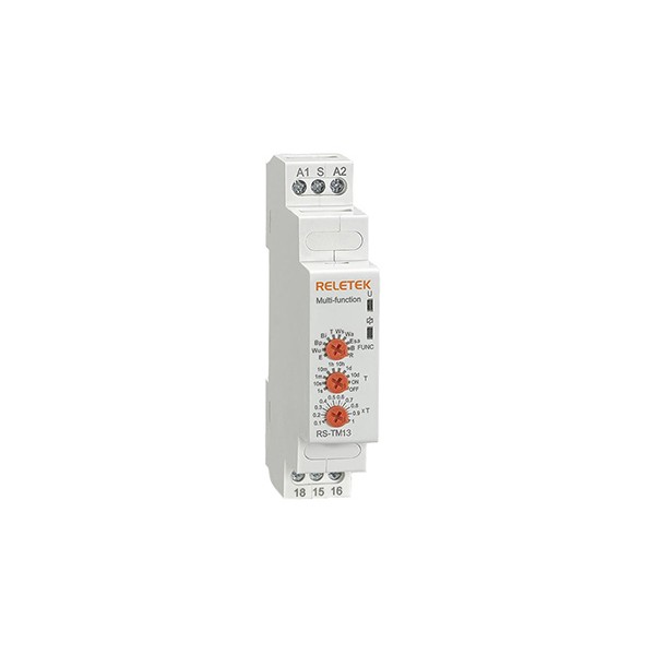 Реле времени RS-TM13, 1CO, 8A(250VAC), 24_240VAC/DC, 100ms_10d, многофункциональное - 10 функций, 1M