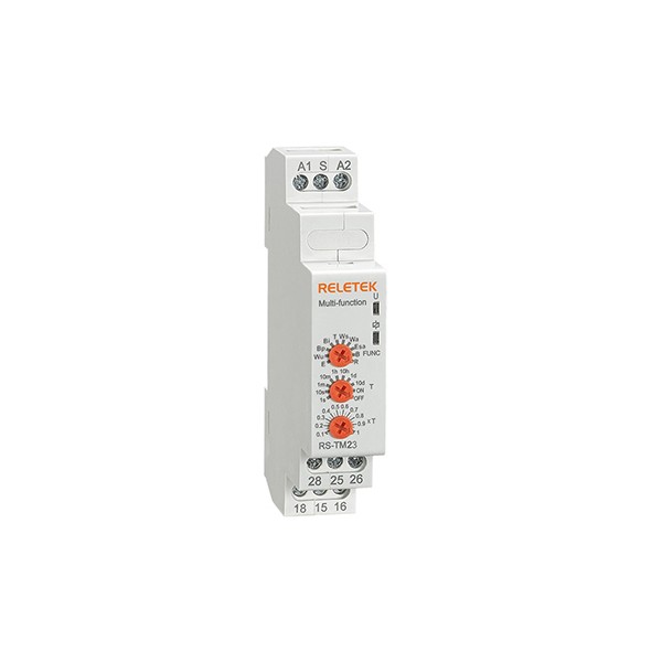 Реле времени RS-TM23, 2CO, 8A(250VAC), 24_240VAC/DC, 100ms_10d, многофункциональное - 10 функций, 1M