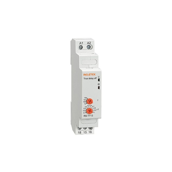 Реле времени RS-TT13, 1CO, 8A(250VAC), 24_240VAC/DC, 100ms_600s, задержка на отключение после снятия Uпит., 1M