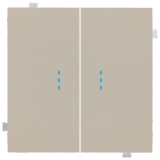 Кнопка двухклавишная с подсветкой (механизм + клавиша) Латте