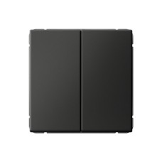 Выключатель кнопочный 2-клавишный Systeme Electric (Schneider Electric) ArtGallery, 10А, базальт, GAL001417