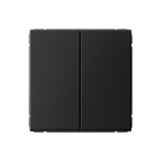 Выключатель кнопочный 2-клавишный Systeme Electric (Schneider Electric) ArtGallery, 10А, карбон, GAL001017
