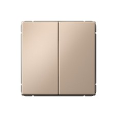 Выключатель кнопочный 2-клавишный Systeme Electric (Schneider Electric) ArtGallery, 10А, песочный, GAL001217