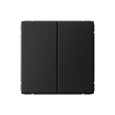 Переключатель 2-клавишный Systeme Electric (Schneider Electric) ArtGallery, 10АХ, карбон, GAL001065