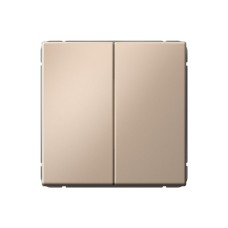 Переключатель 2-клавишный Systeme Electric (Schneider Electric) ArtGallery, 10АХ, песочный, GAL001265