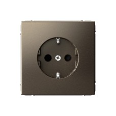 Розетка Systeme Electric (Schneider Electric) ArtGallery с заземлением, со шторками, 16А, мокко, GAL000645