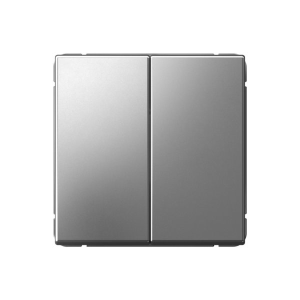 Выключатель 2-клавишный Systeme Electric (Schneider Electric) ArtGallery, 10АХ, сталь, GAL000951