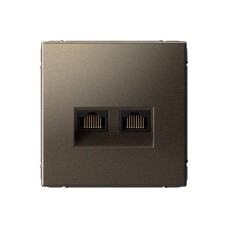 Розетка двойная компьютерная RJ45+RJ45 Systeme Electric (Schneider Electric), ArtGallery, мокко, GAL000688