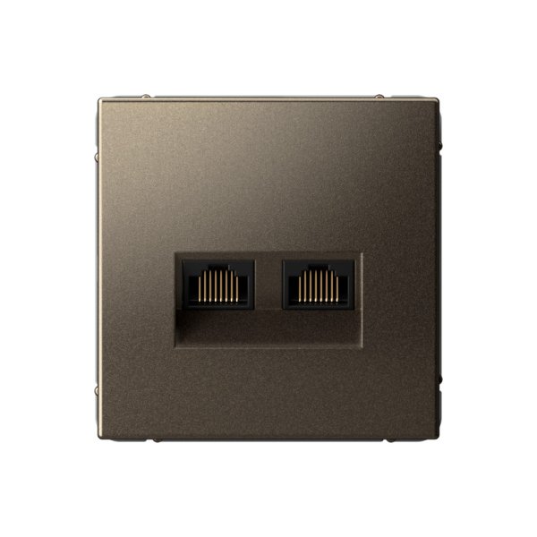 Розетка двойная компьютерная RJ45+RJ45 Systeme Electric (Schneider Electric), ArtGallery, мокко, GAL000688