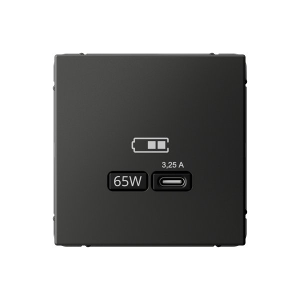 Высокоскоростная розетка USB тип-С Systeme Electric (Schneider Electric), ArtGallery, базальт, GAL001427