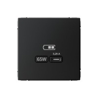 Высокоскоростная розетка USB тип-С Systeme Electric (Schneider Electric), ArtGallery, карбон, GAL001027